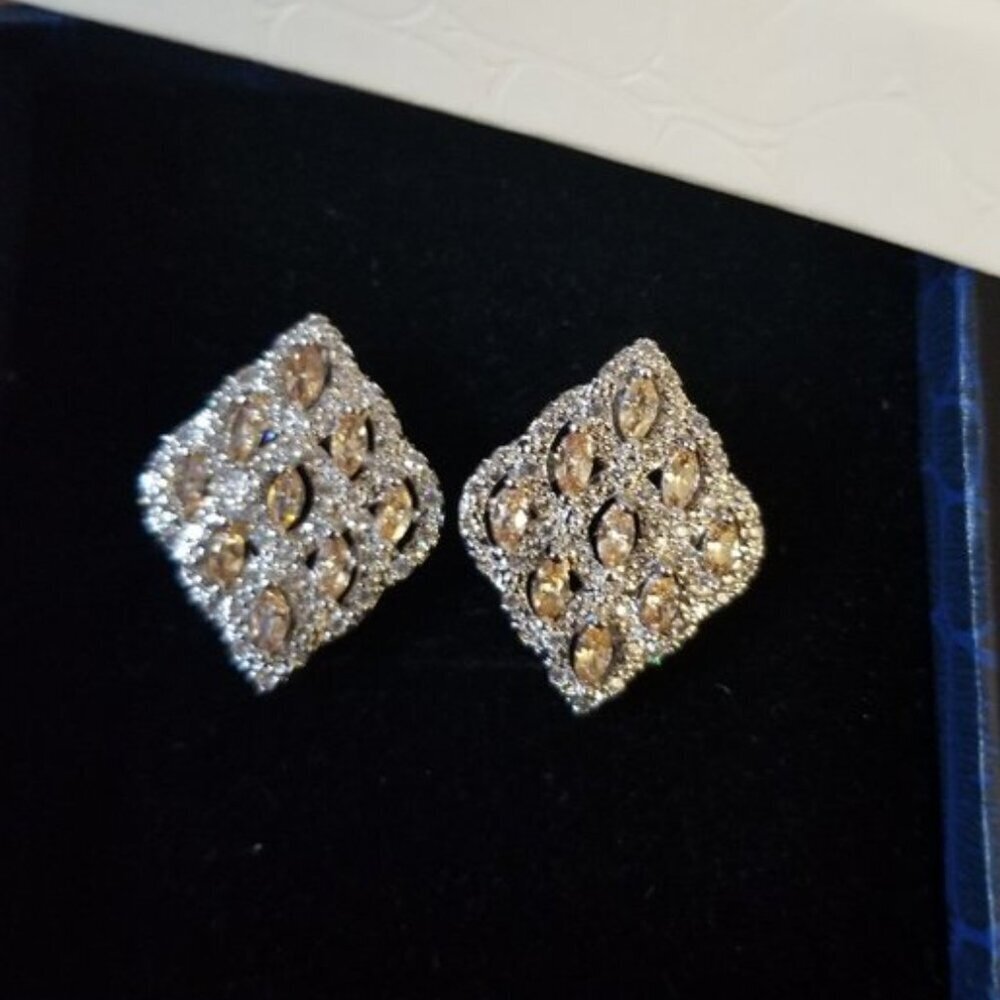 Swarovski Element Marquise Yellow stone women's Earrings